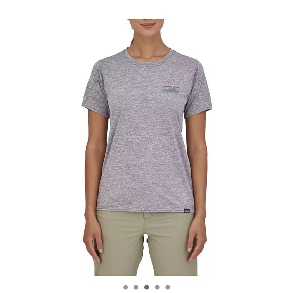 Patagonia Women's XL Capilene Cool Daily Graphic T-Shirt Grey NWT - Picture 4 of 12